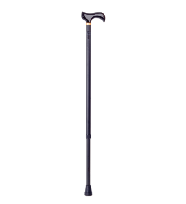 Adjustable black aluminum cane