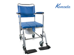 Bath chair with wheels.